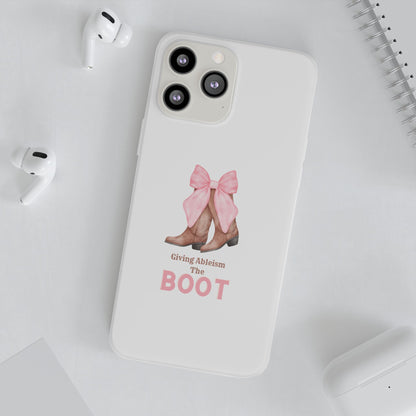 Giving Ableism The Boot Phone Case | Cute cowgirl boot pattern
