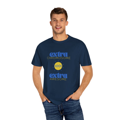 Extra Chromosome Extra Awesome Down Syndrome Acceptance T-Shirt for Adults