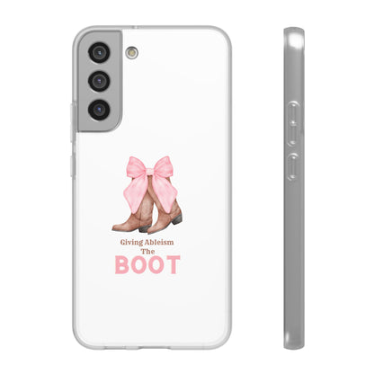 Giving Ableism The Boot Phone Case | Cute cowgirl boot pattern