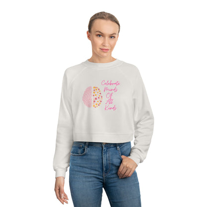 Celebrate Minds Of All Kinds Women's Cropped Fleece Pullover