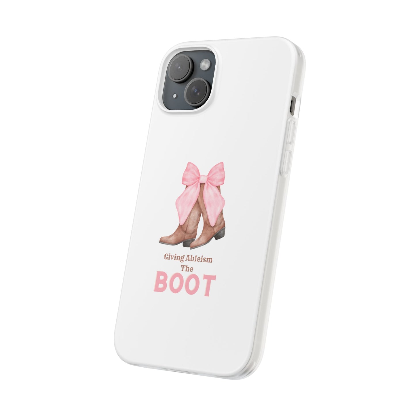 Giving Ableism The Boot Phone Case | Cute cowgirl boot pattern