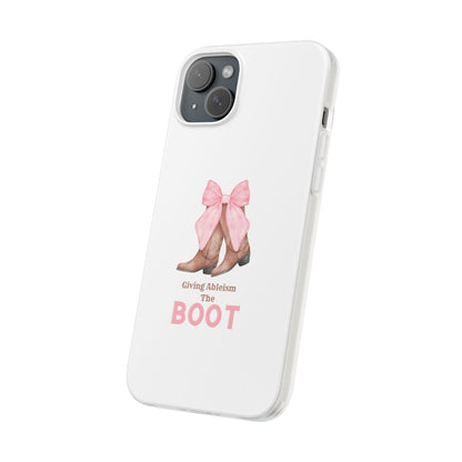 Giving Ableism The Boot Phone Case | Cute cowgirl boot pattern