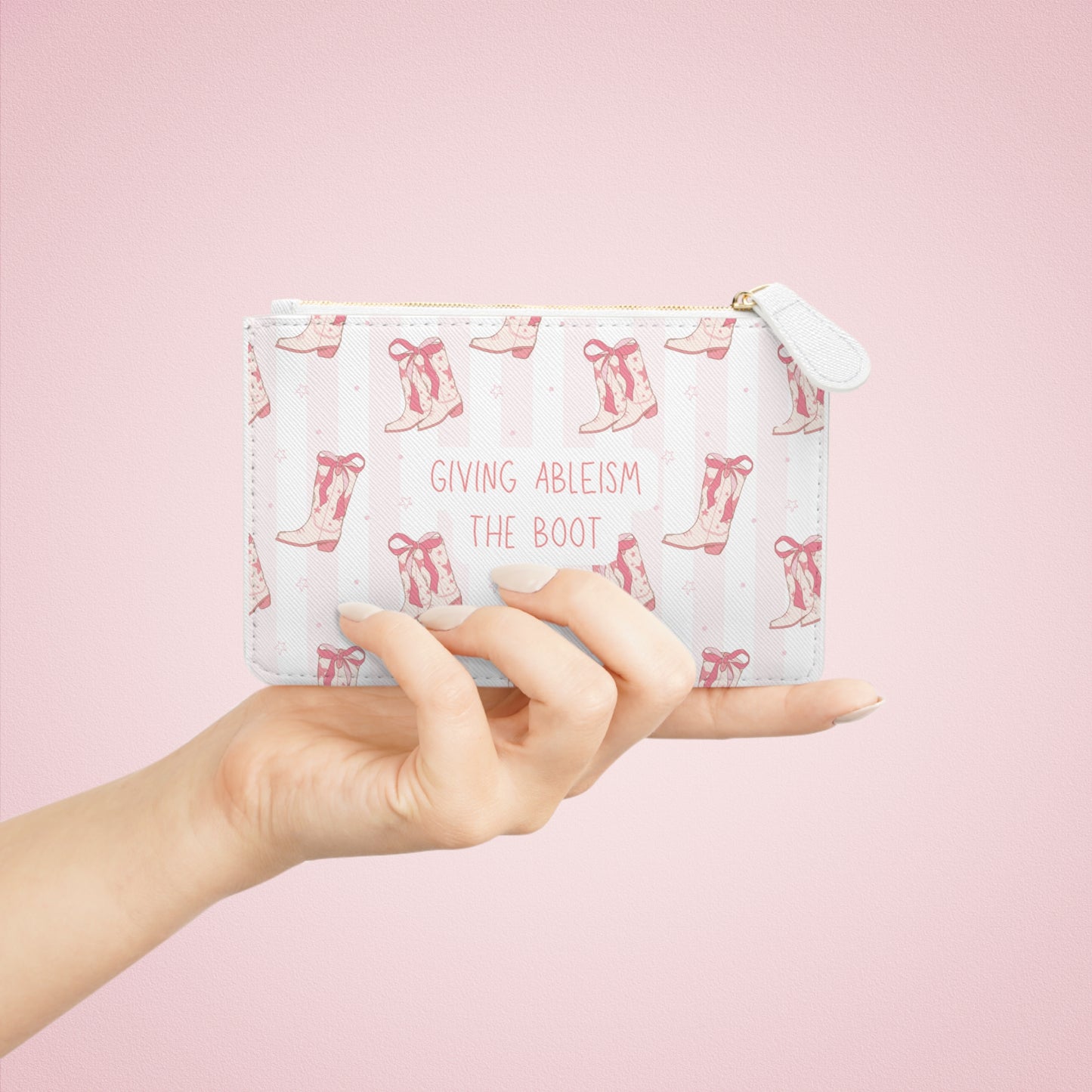 Giving Ableism the Boot Mini Clutch Bag | Cowgirl Boot Pattern