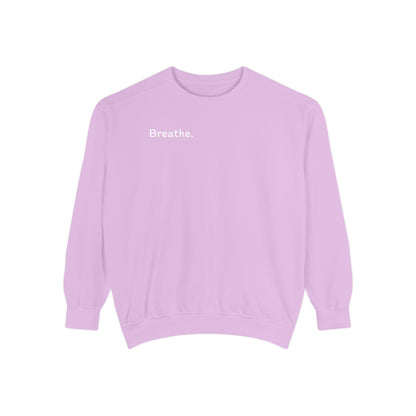 Breathe. (Front) This is Your Reminder to Unclench Your Jaw (Back) Unisex Sweatshirt