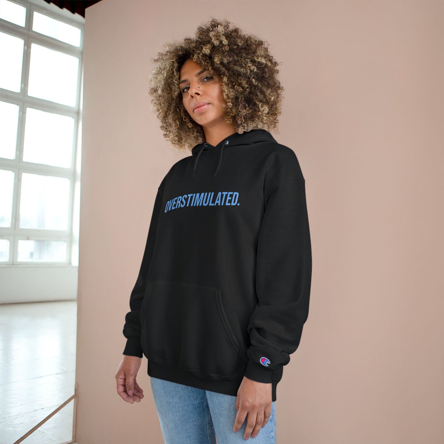 Overstimulated Adult Champion Hoodie