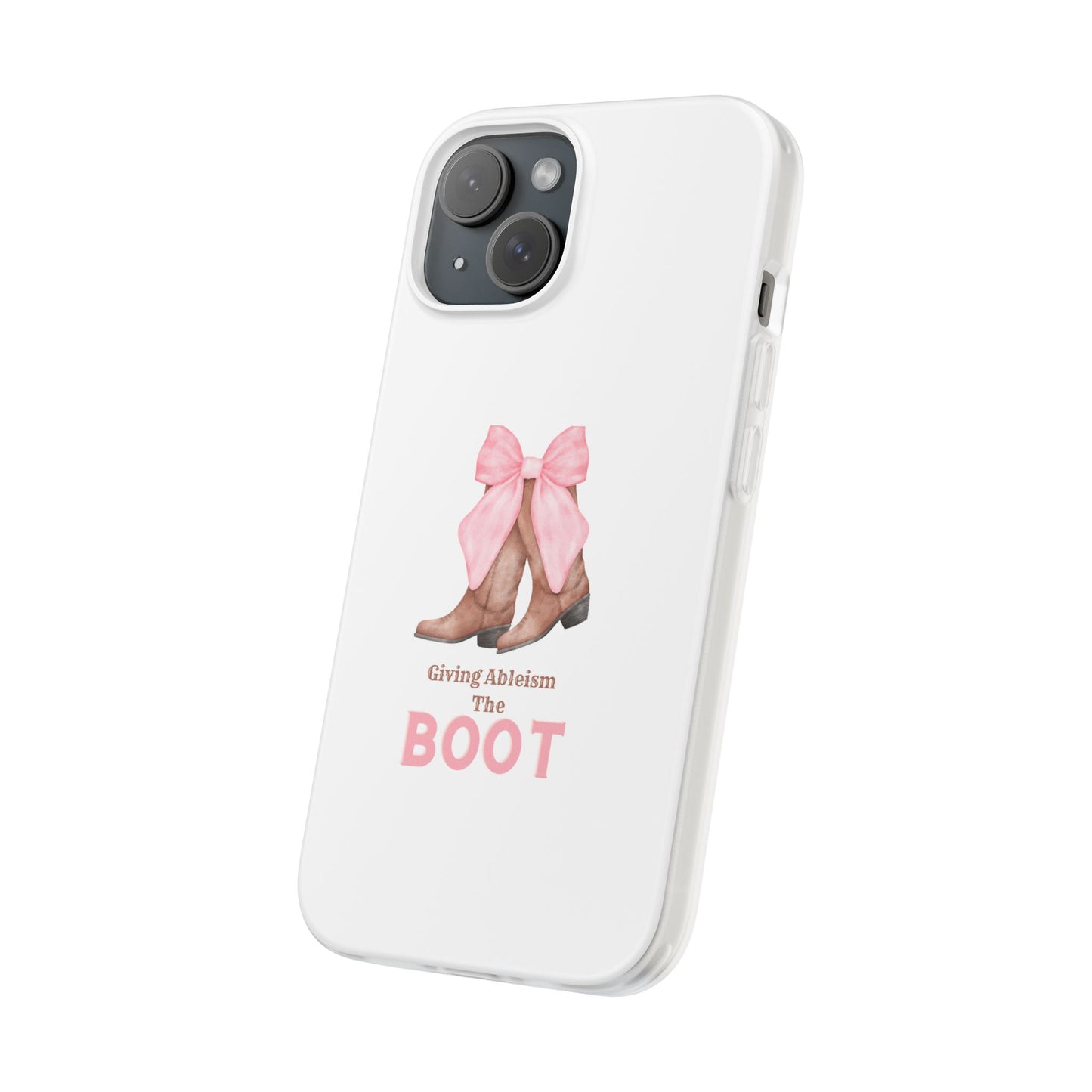 Giving Ableism The Boot Phone Case | Cute cowgirl boot pattern