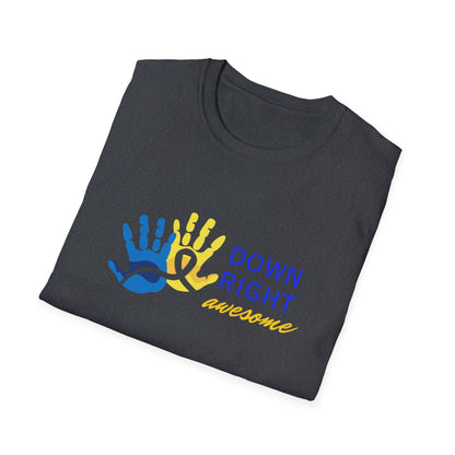 Down Right Awesome Adult Tee | Down Syndrome Awareness & Acceptance Tee