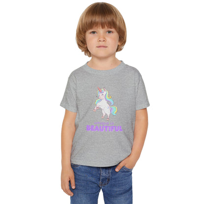 Unique is Beautiful Unicorn Toddler T-Shirt
