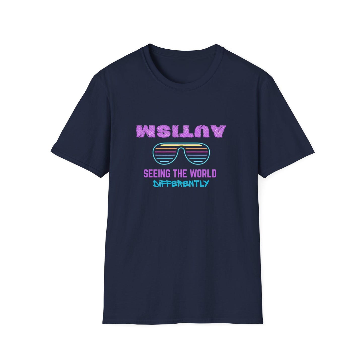 Autism Seeing The World Differently Unisex Softstyle T-Shirt