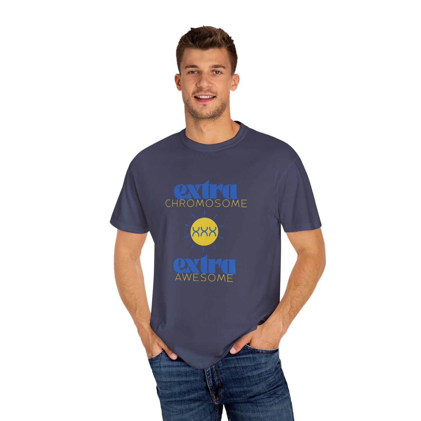 Extra Chromosome Extra Awesome Down Syndrome Acceptance T-Shirt for Adults