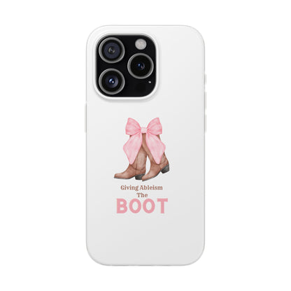 Giving Ableism The Boot Phone Case | Cute cowgirl boot pattern