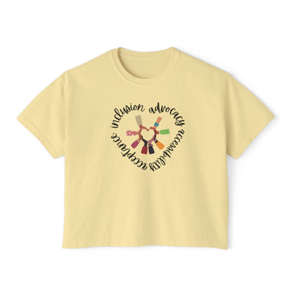 Accessibility Advocacy Boxy Tee in Color