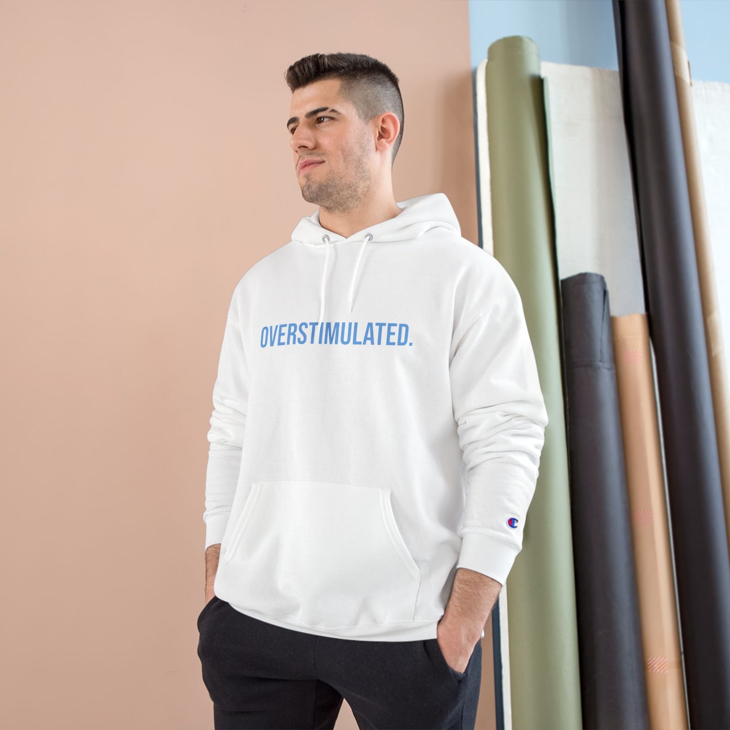 Overstimulated Adult Champion Hoodie
