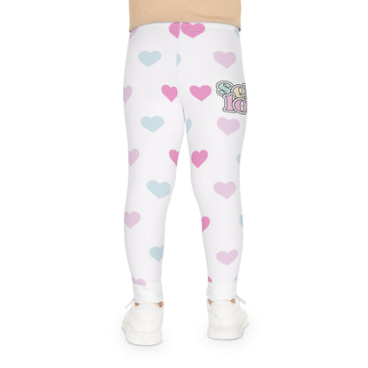 Self Love Heart Patterned Kids Leggings