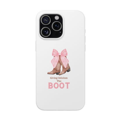 Giving Ableism The Boot Phone Case | Cute cowgirl boot pattern