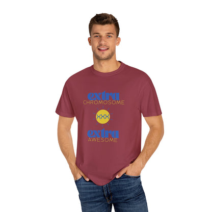 Extra Chromosome Extra Awesome Down Syndrome Acceptance T-Shirt for Adults