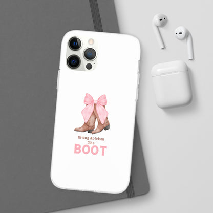 Giving Ableism The Boot Phone Case | Cute cowgirl boot pattern