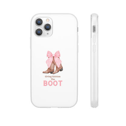 Giving Ableism The Boot Phone Case | Cute cowgirl boot pattern