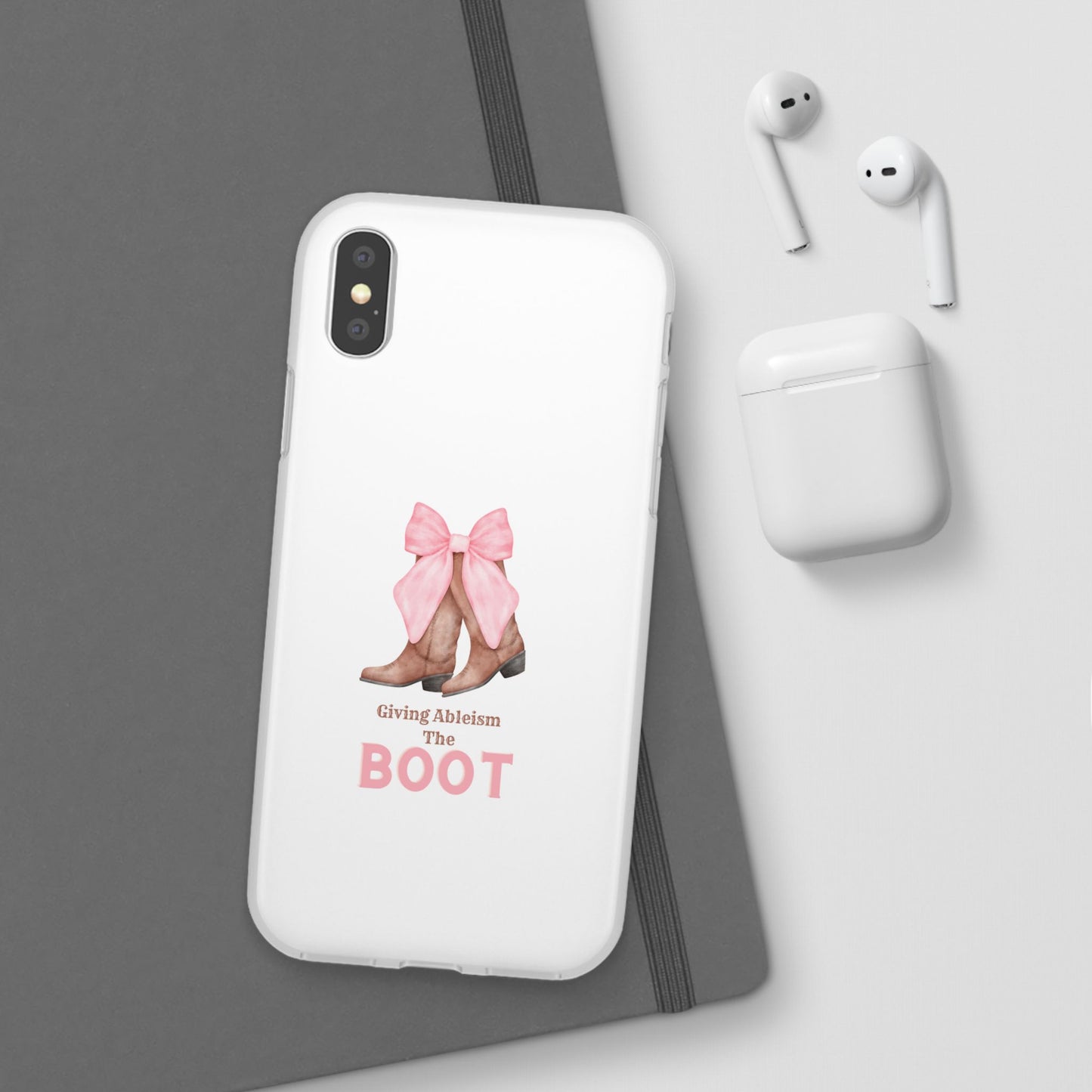 Giving Ableism The Boot Phone Case | Cute cowgirl boot pattern