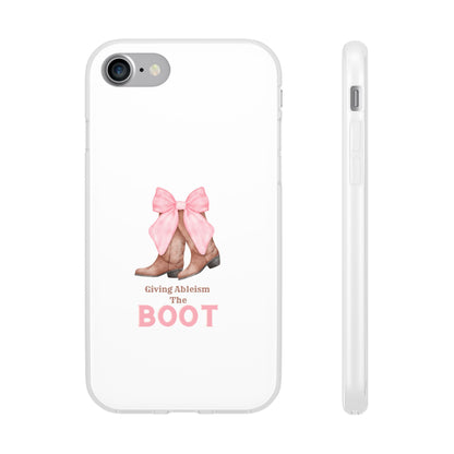 Giving Ableism The Boot Phone Case | Cute cowgirl boot pattern